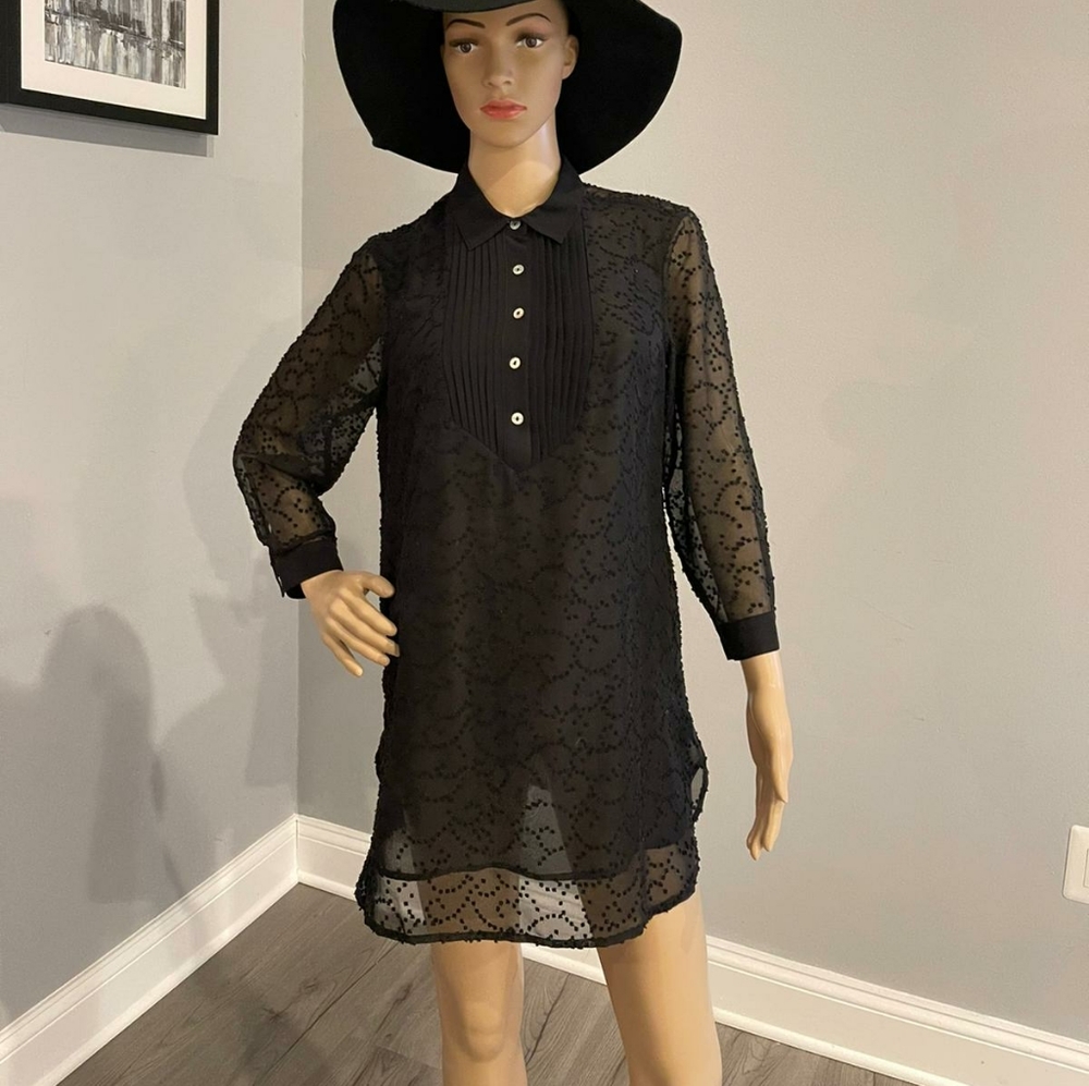 FOXCROFT textured long sleeve tunic